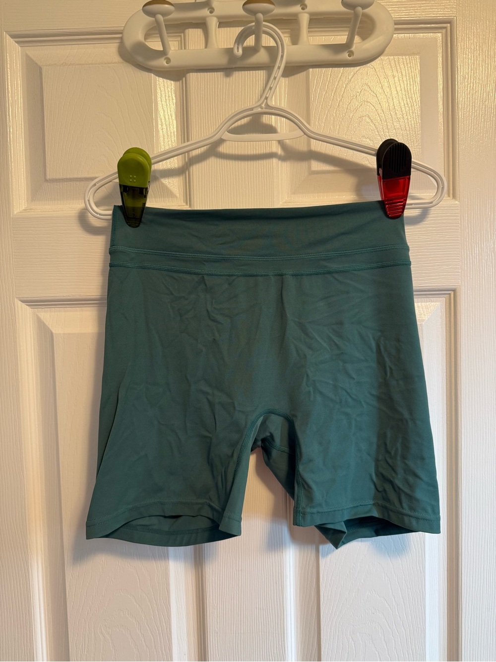 Amazon Women's Green High-Waist Butt Scrunch Workout Shorts